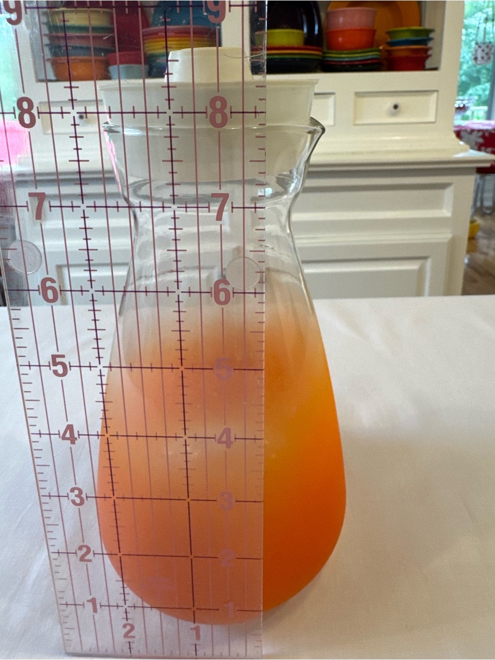 🍊 Vintage Blendo Orange Frosted Ombre Juice Carafe w/ Original Lid MCM HTF - Picture 2 of 10